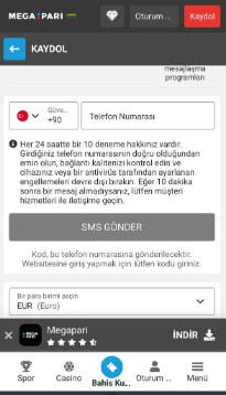 Megapari Cihazlar için Uygulama